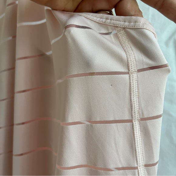 Athleta Light pink racer back tank top, size S, NWOT. Sheer stripes. - Picture 9 of 9